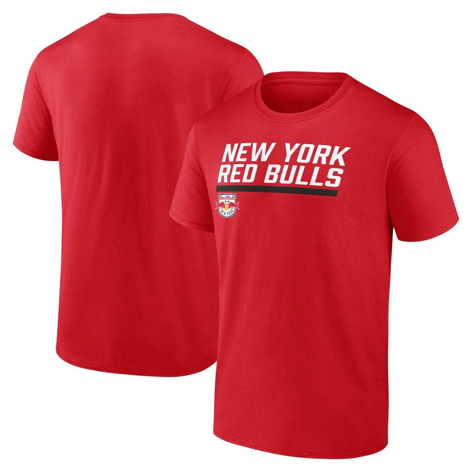 

Мужская красная футболка с наклоном с логотипом New York Red Bulls Stacked Fanatics, Красный