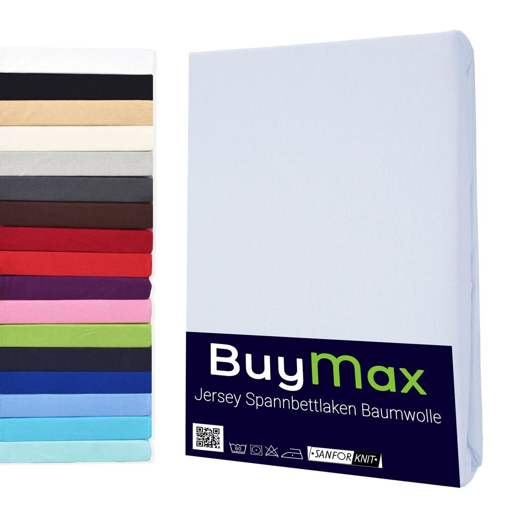 

Приталенная простыня из 100% хлопка, белая, размер 180 х 200 см Buymax