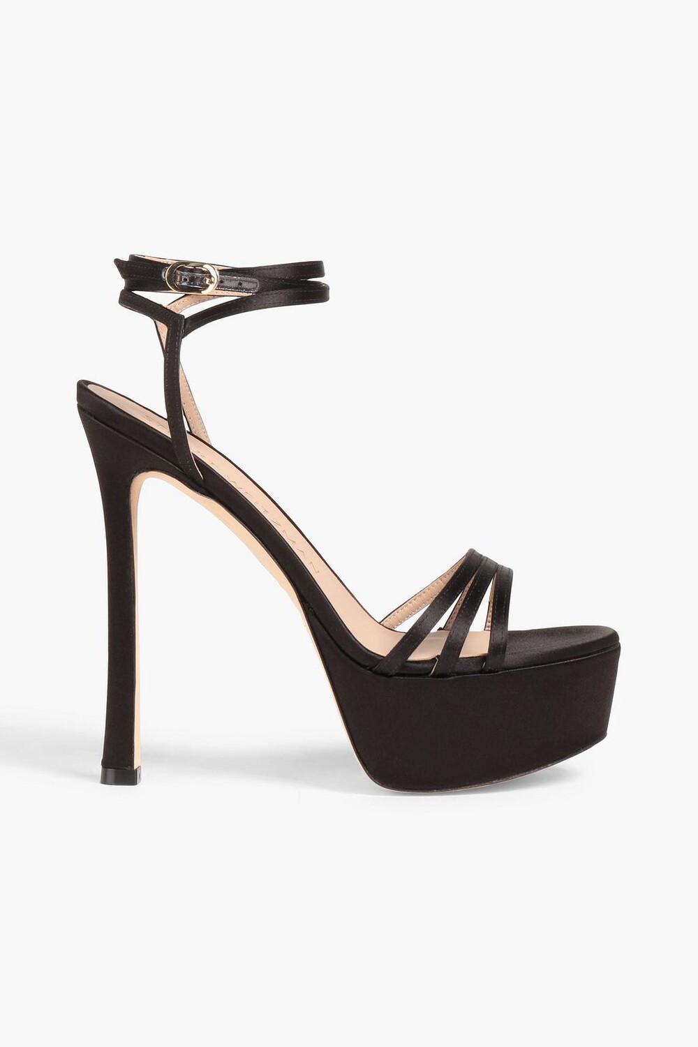 

Атласные босоножки на платформе Soiree 145 STUART WEITZMAN, черный