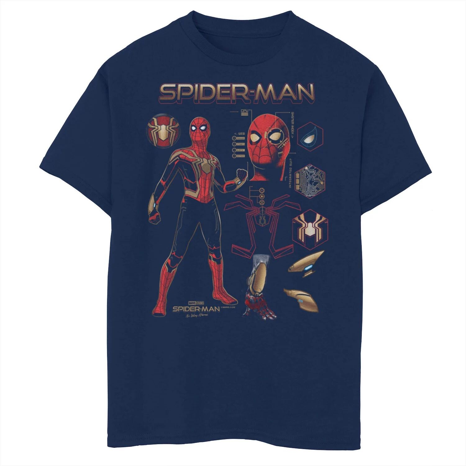 

Футболка с изображением Человека-Паука Marvel Spider-Man No Way Home Spidey для мальчиков 8–20 лет Licensed Character