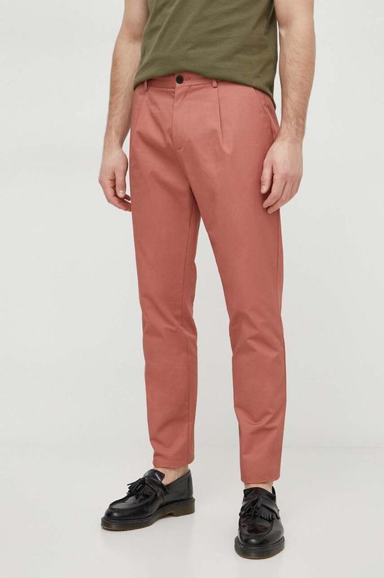 Хлопковые брюки Sisley, розовый хлопковые брюки бэгги розовый