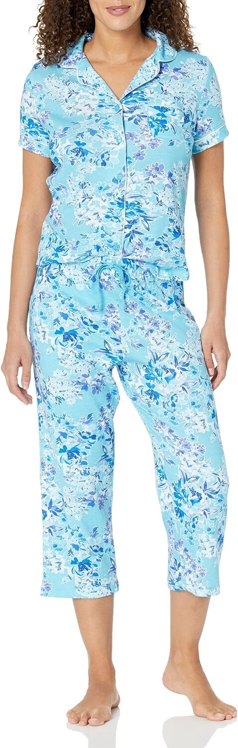 

Пижама для подруги с короткими рукавами Butterfly Meadow Karen Neuburger, цвет Cool Breeze Floral