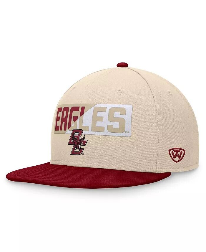 

Мужская кепка цвета хаки Boston College Eagles Goalaso Snapback Top Of The World, белый