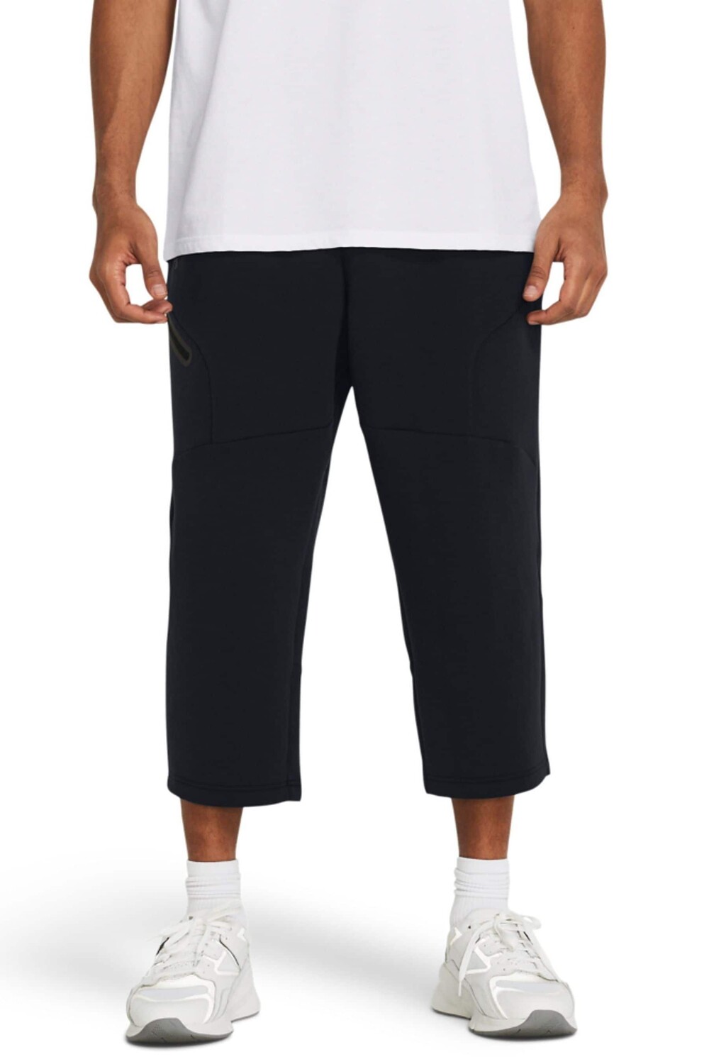 

Неудержимые укороченные брюки из флиса Under Armour, черный