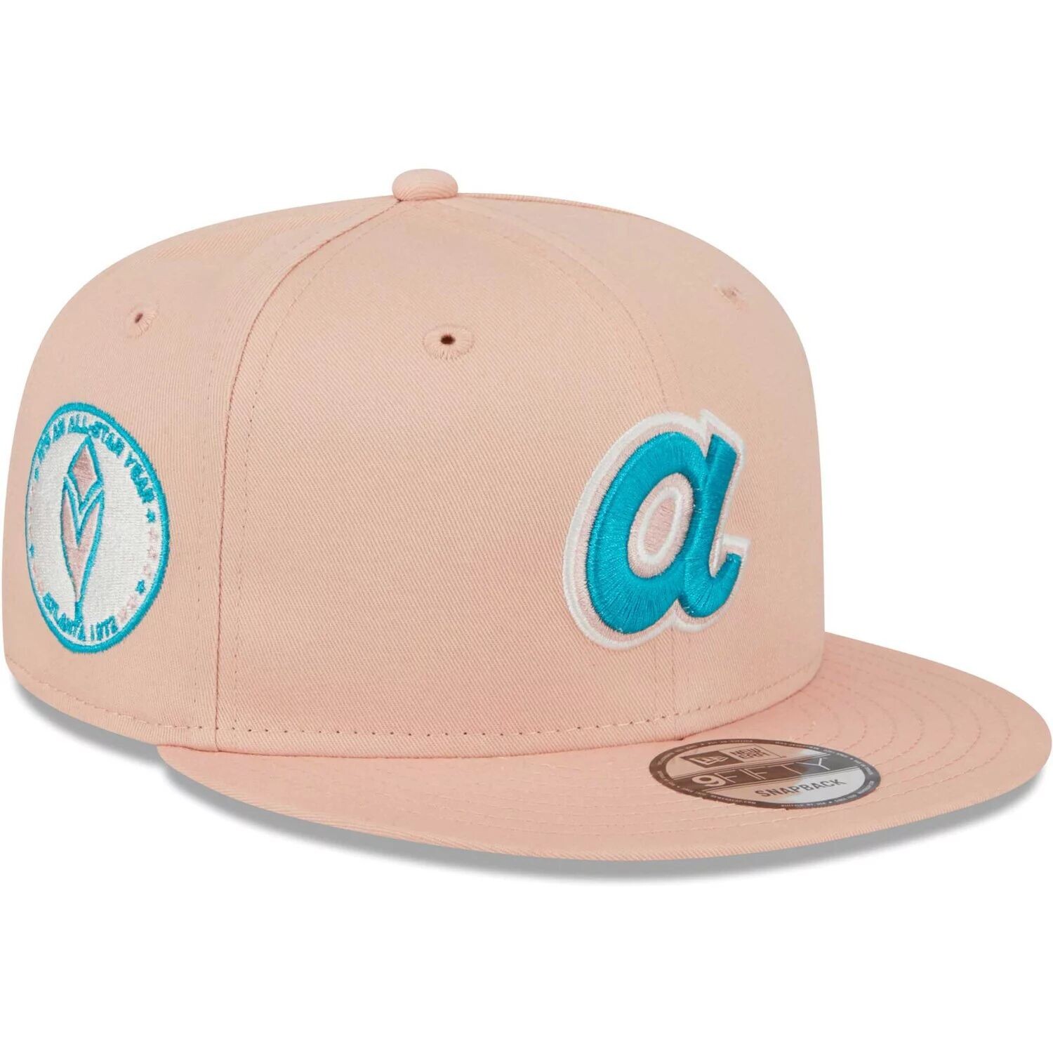 

Мужская кепка New Era Pink Atlanta Braves Sky Aqua Undervisor 9FIFTY Snapback