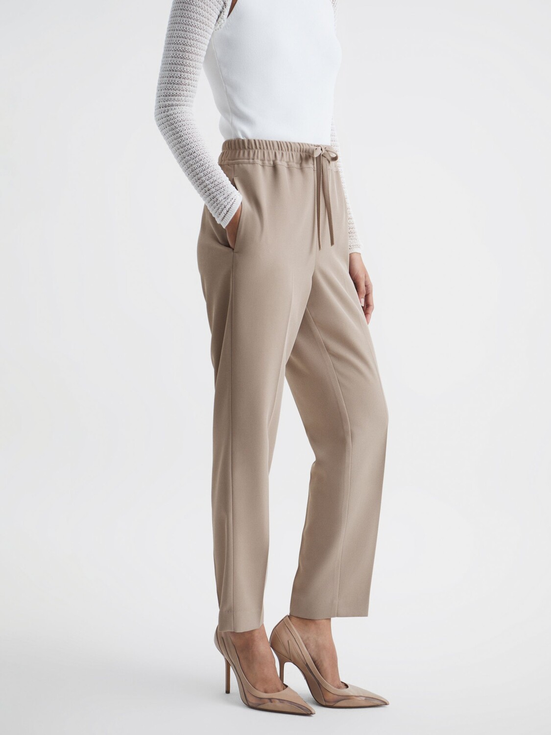 

Брюки Reiss Hailey без застежек, норка
