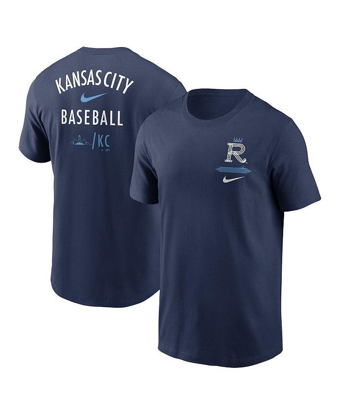 

Мужская темно-синяя футболка Kansas City Royals City Connect 2-Hit Nike, синий