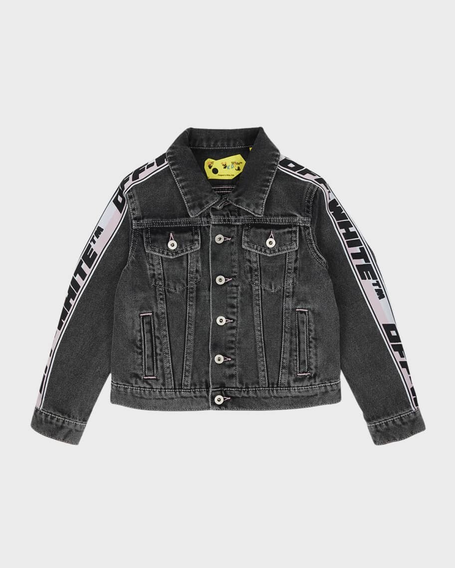 

Джинсовая куртка с логотипом для девочек, размеры 4–12 Off-White