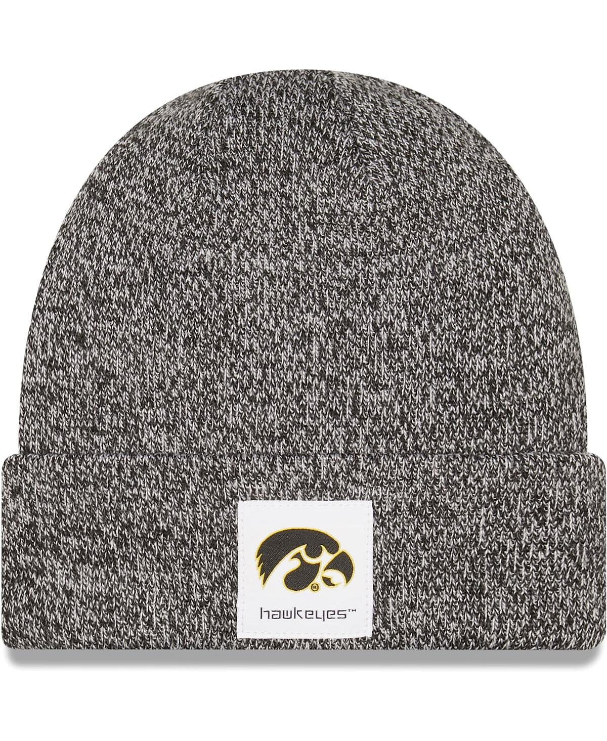 

Мужская черная вязаная шапка с манжетами Iowa Hawkeyes Hamilton с меланжевым отливом New Era
