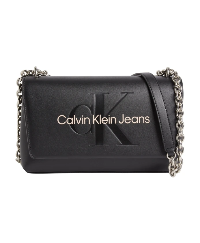 

Скульптурная однотонная сумка через плечо Calvin Klein Jeans, черный