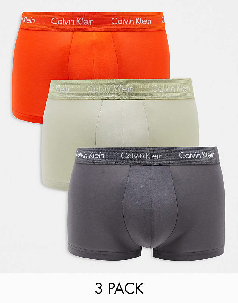

Calvin Klein – комплект из 3 пар хлопковых боксеров-боксеров с низкой посадкой разных цветов