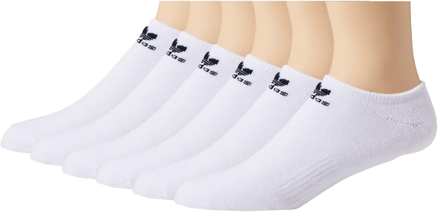 

Носки-невидимки с трилистником (6 пар) adidas, белый