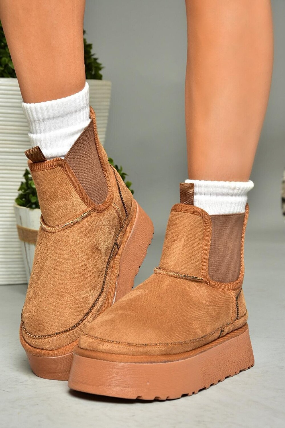 

R6120553 Светло-коричневые женские ботинки Fox Shoes