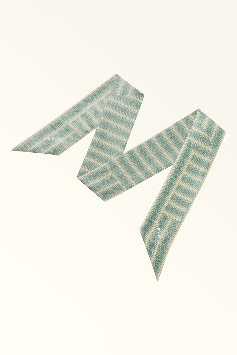 Шелковый шарф Метрополис Furla, зеленый
