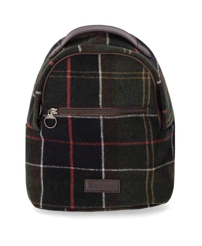 

Классический рюкзак в клетку тартан. Barbour, зеленый