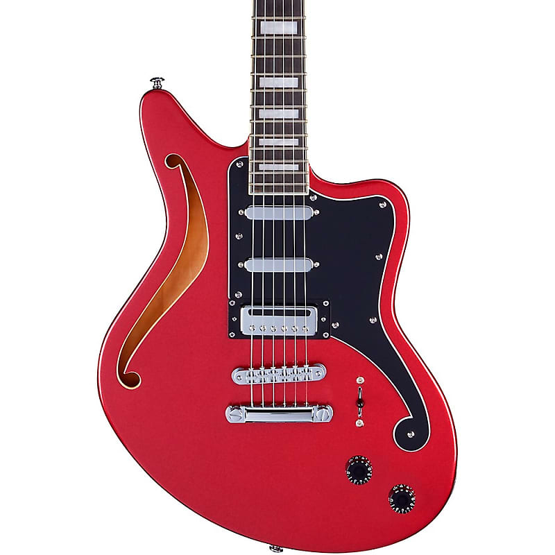 Электрогитара D'Angelico Premier Series Bedford SH Electric Guitar Offset Stopbar Tailpiece Oxblood
