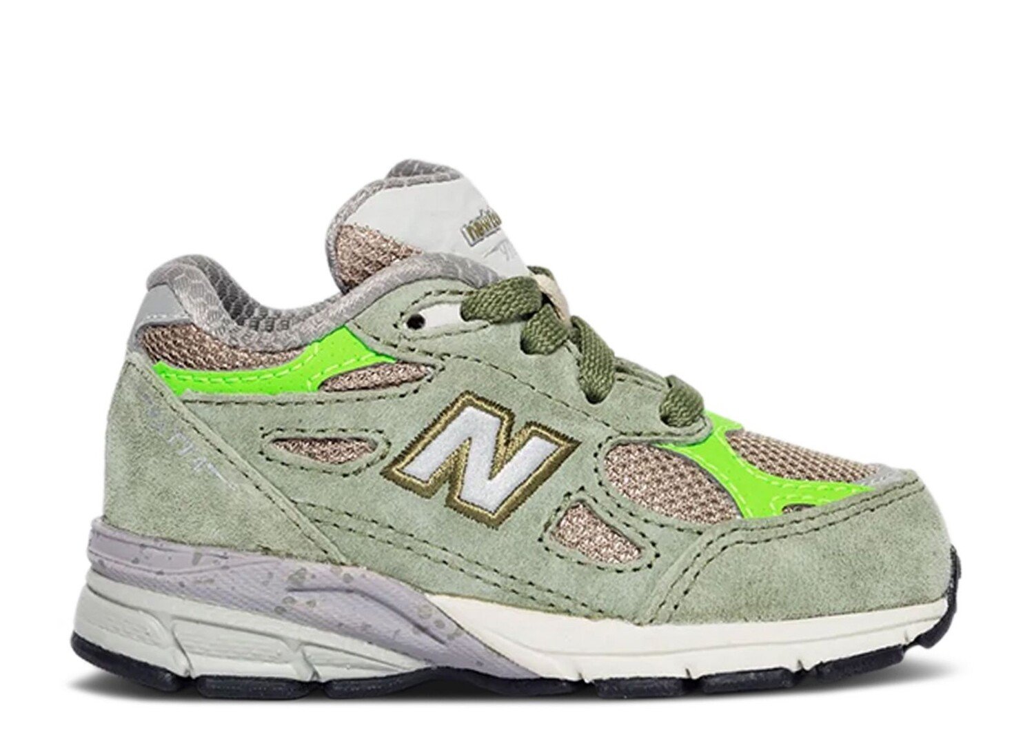 

Кроссовки New Balance Patta X 990V3 Toddler 'Keep Your Family Close', зеленый