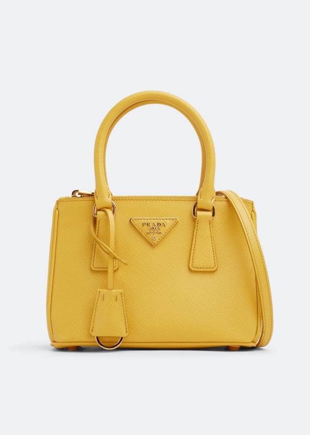 Сумка Prada Galleria Leather Micro, желтый