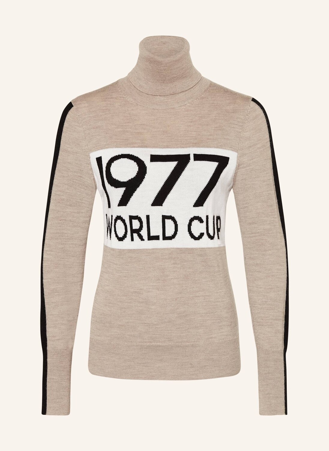 

Свитер с высоким воротником world cup из шерсти мериноса WE NORWEGIANS, цвет BEIGE/SCHWARZ/ECRU