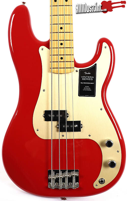 

Басс гитара Fender Vintera 50s Precision P Dakota Red Electric Bass Guitar w/ Gig Bag