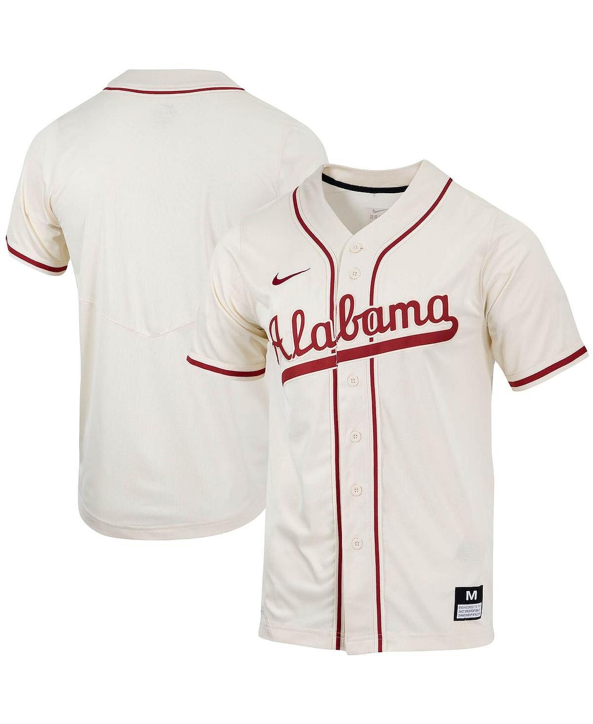 

Мужская бейсбольная майка на пуговицах из натурального материала Alabama Crimson Tide Replica Nike
