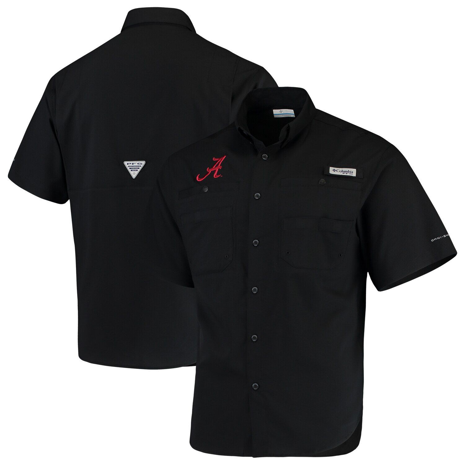 

Мужская рубашка Columbia Black Alabama Crimson Tide PFG Tamiami