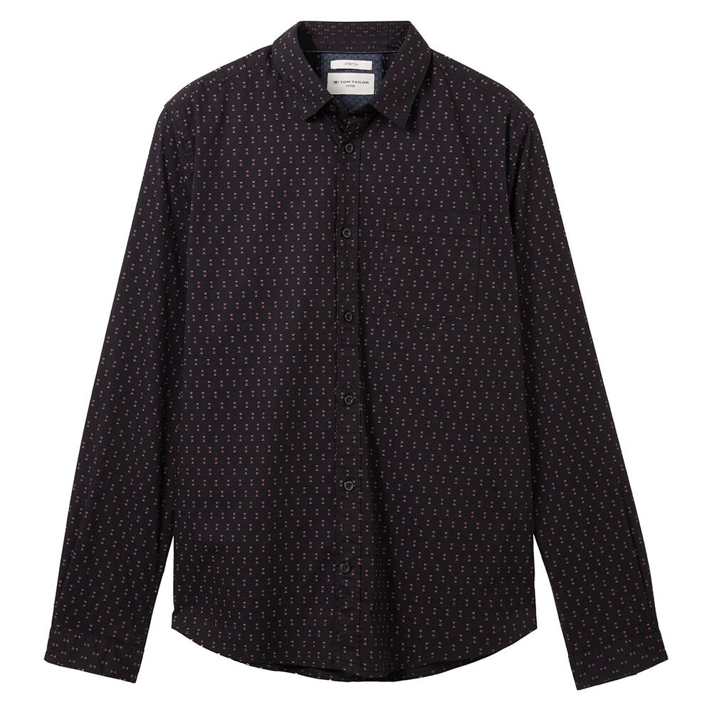 

Рубашка Tom Tailor 1039916 Fitted Printed Stretch, черный