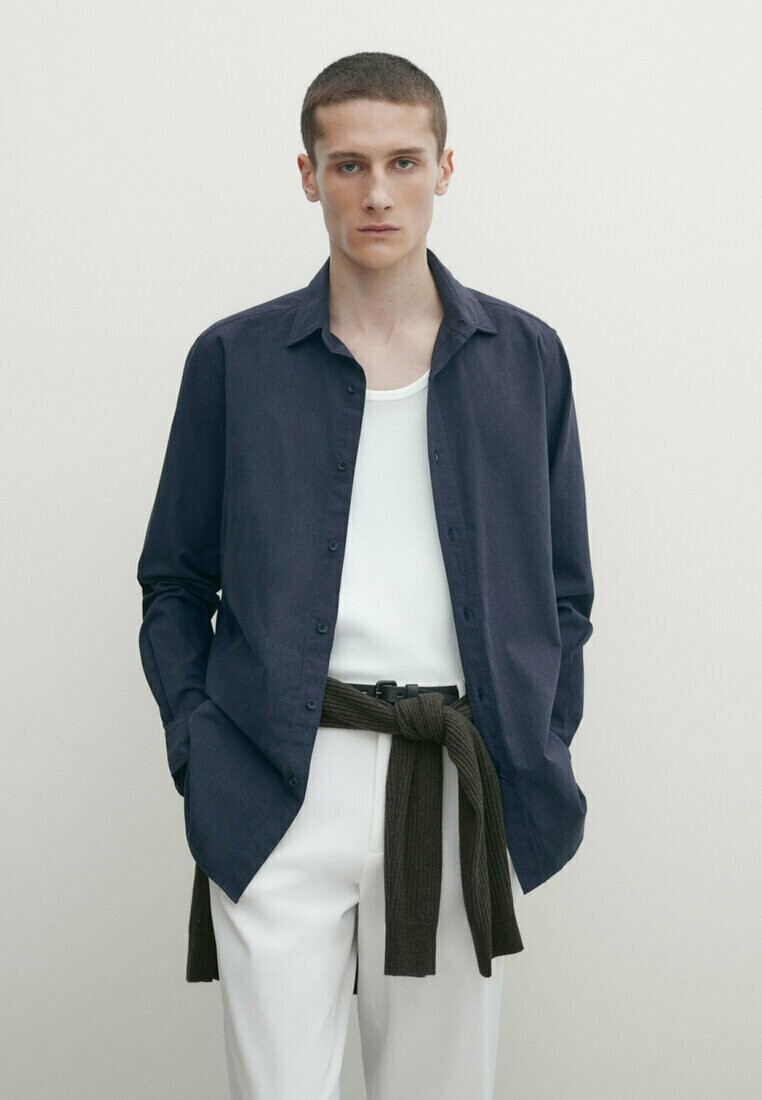 

Рубашка Massimo Dutti, цвет dark blue