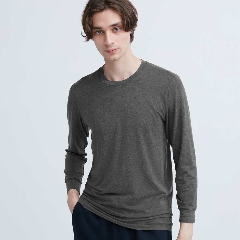 

Мужская футболка Uniqlo HEATTECH утепленная, темно-серый