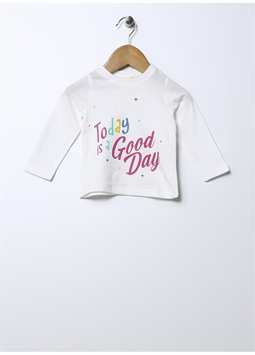 

Футболка для девочек цвета экрю с принтом 22FWG-62 Mammaramma, экрю