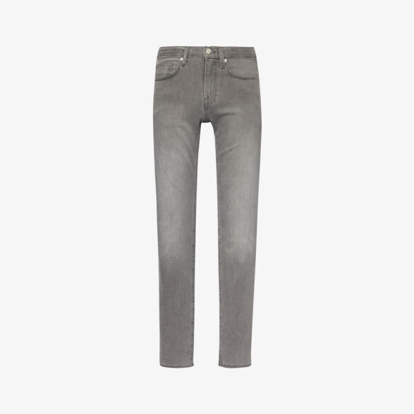 

L'homme slim зауженные джинсы из эластичного денима с поясной петлей Frame, цвет dobbin