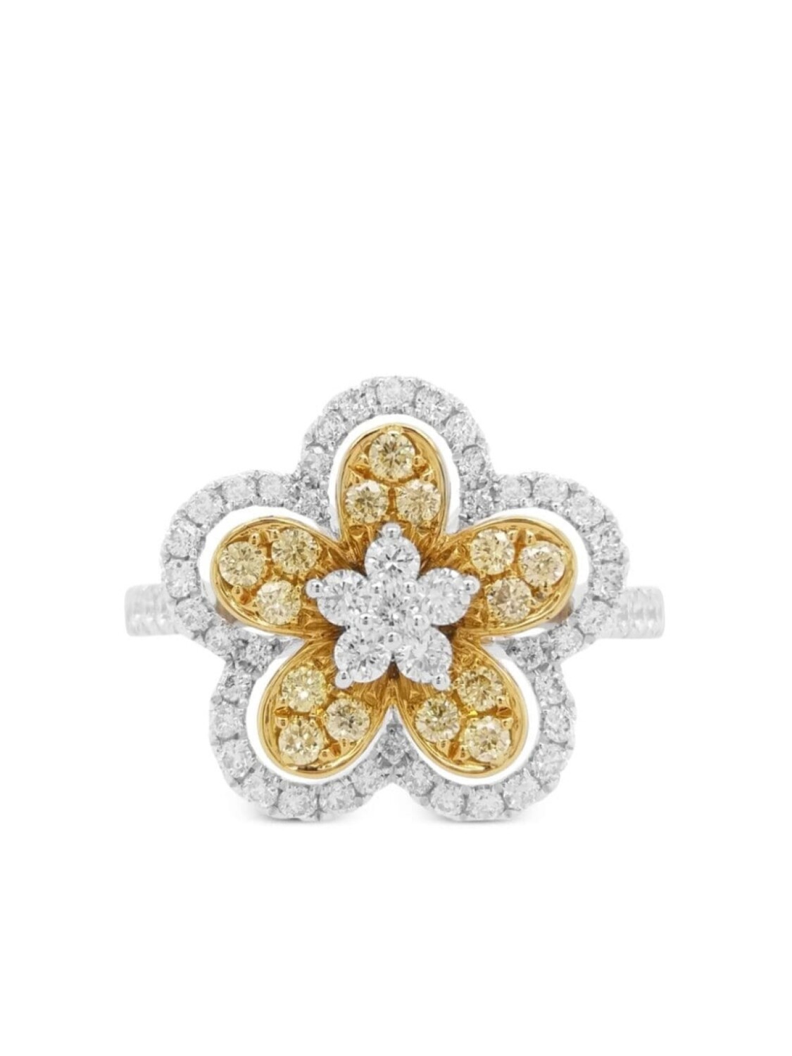 

Кольцо из желтого золота и платины с бриллиантами HYT Jewelry, серебряный