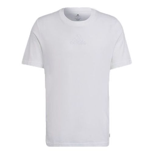 Футболка Men's adidas Internal Tee Athleisure Casual Sports Solid Color Logo Breathable Short Sleeve White T-Shirt, мультиколор