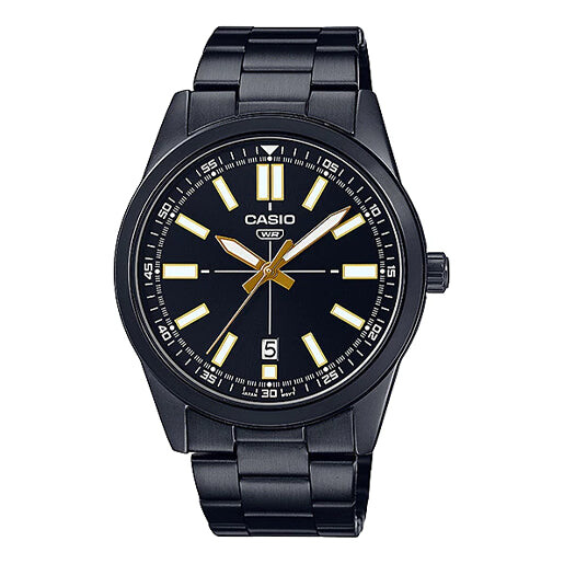 

Часы Casio Dress Pointer Display Analog Watch 'Metallic Black White', черный