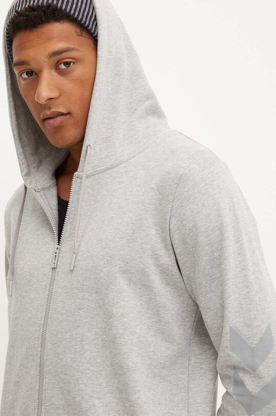 

HmlLEGACY ZIP HOODIE хлопковая толстовка Hummel, серый