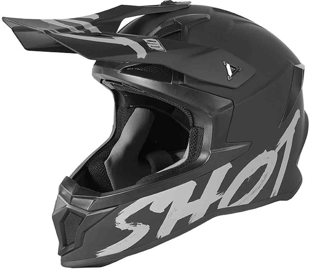 Легкий однотонный шлем для мотокросса Shot, черный мэтт цена и фото