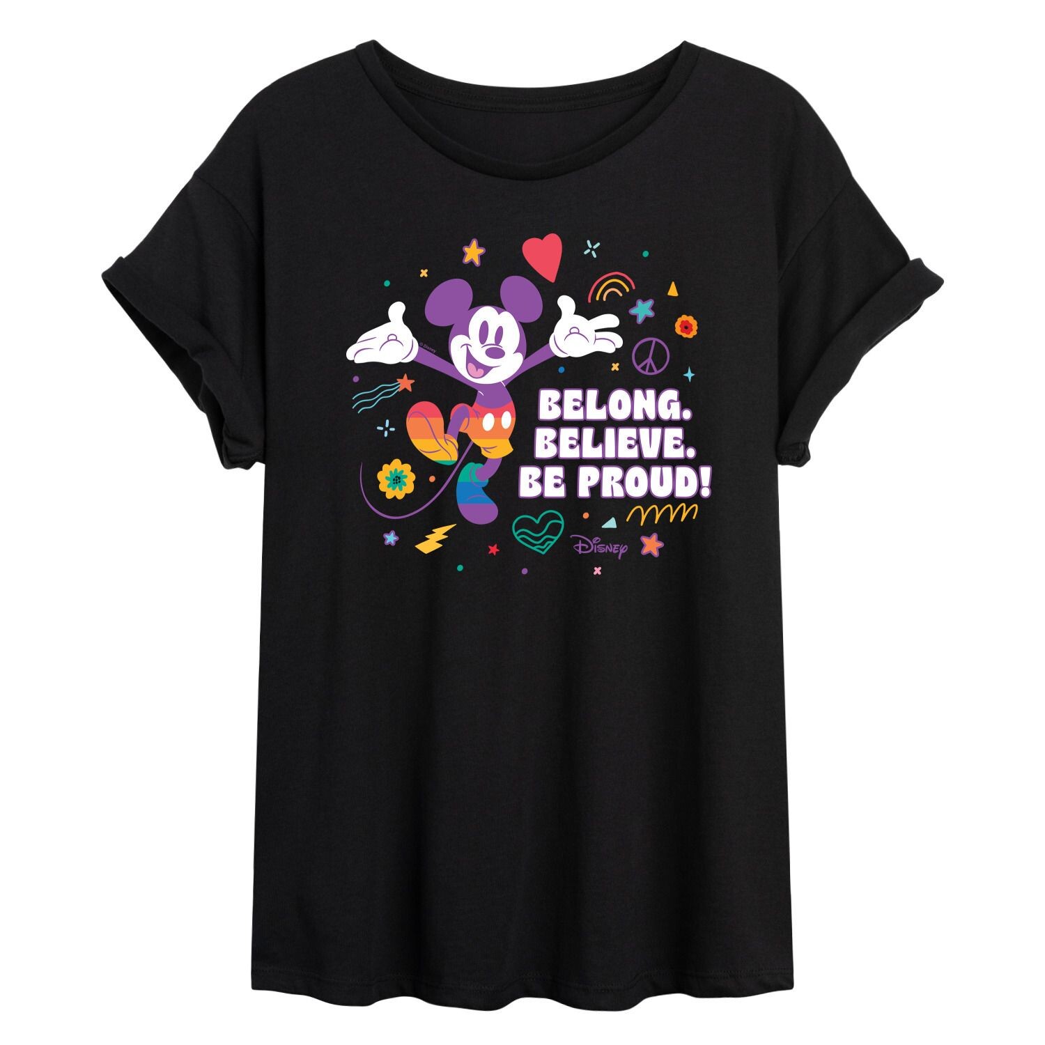 

Струящаяся футболка Disney's Juniors Belong Be Proud Disney