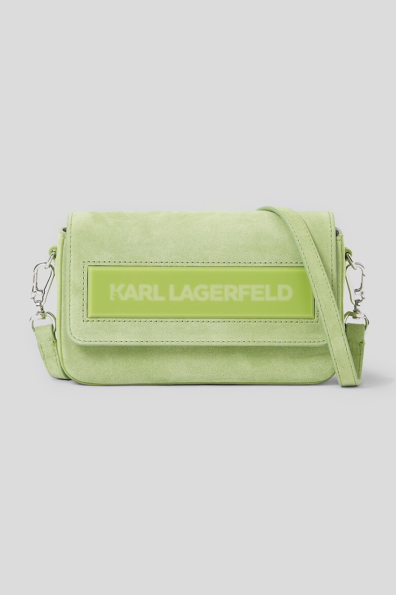 

Замшевая сумка на плечо с логотипом Karl Lagerfeld, зеленый