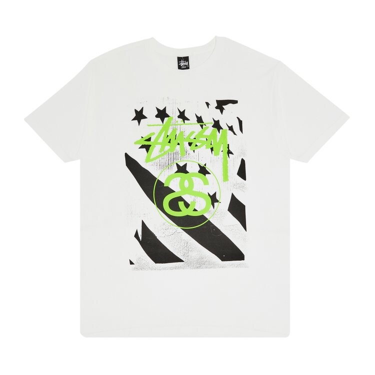 

Футболка Stussy Flag 'White/Green', белый