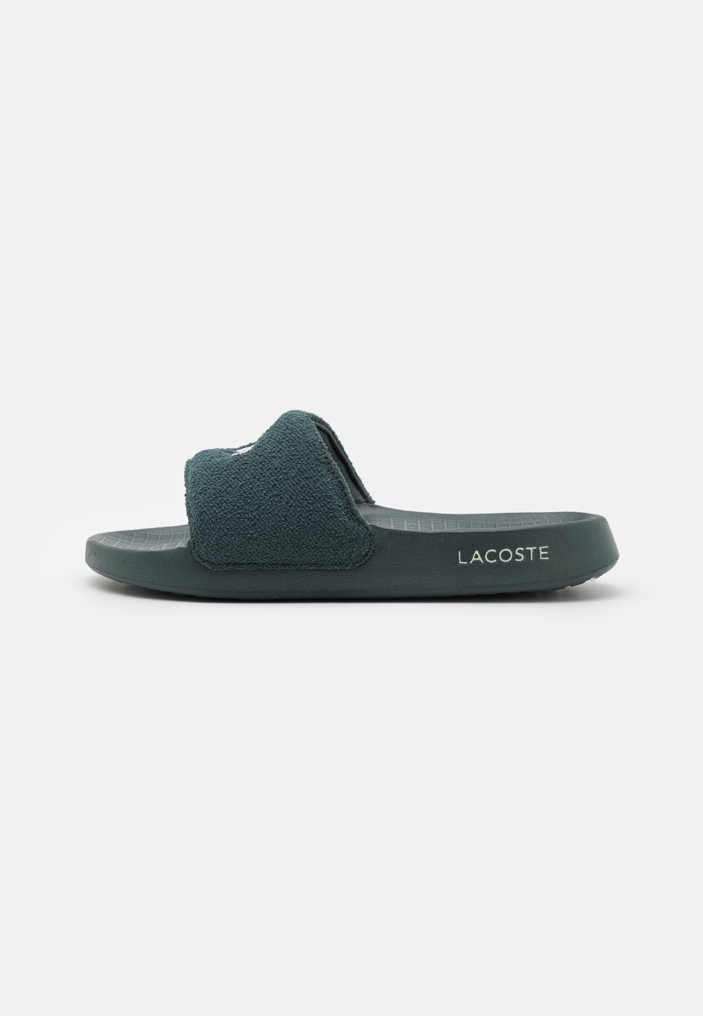 

Тапочки Serve Slide 1.0 Lacoste, цвет dark green