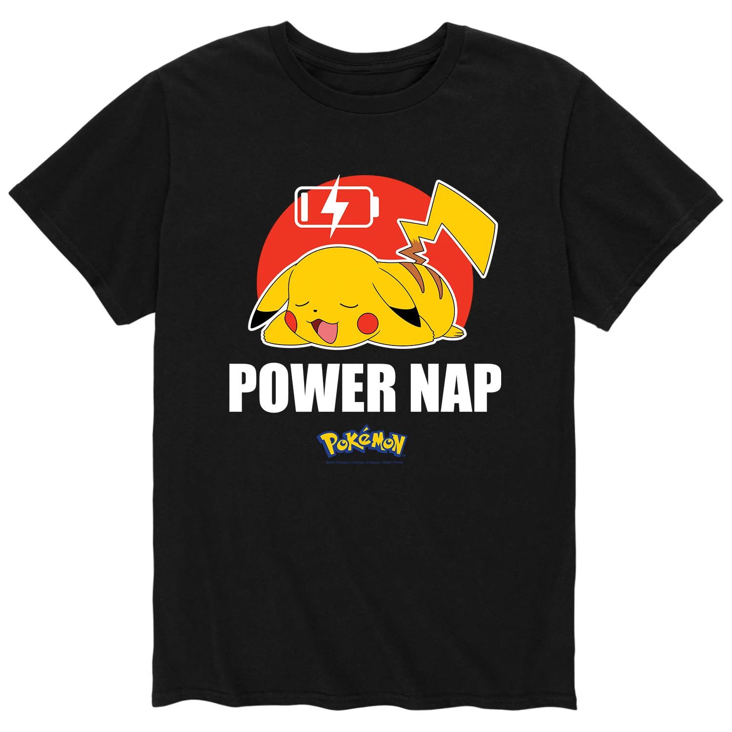 Мужская футболка Pokémon Pikachu Power Nap Licensed Character