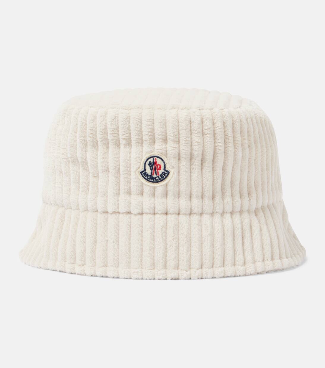 

Вельветовая панама с логотипом Moncler, бежевый