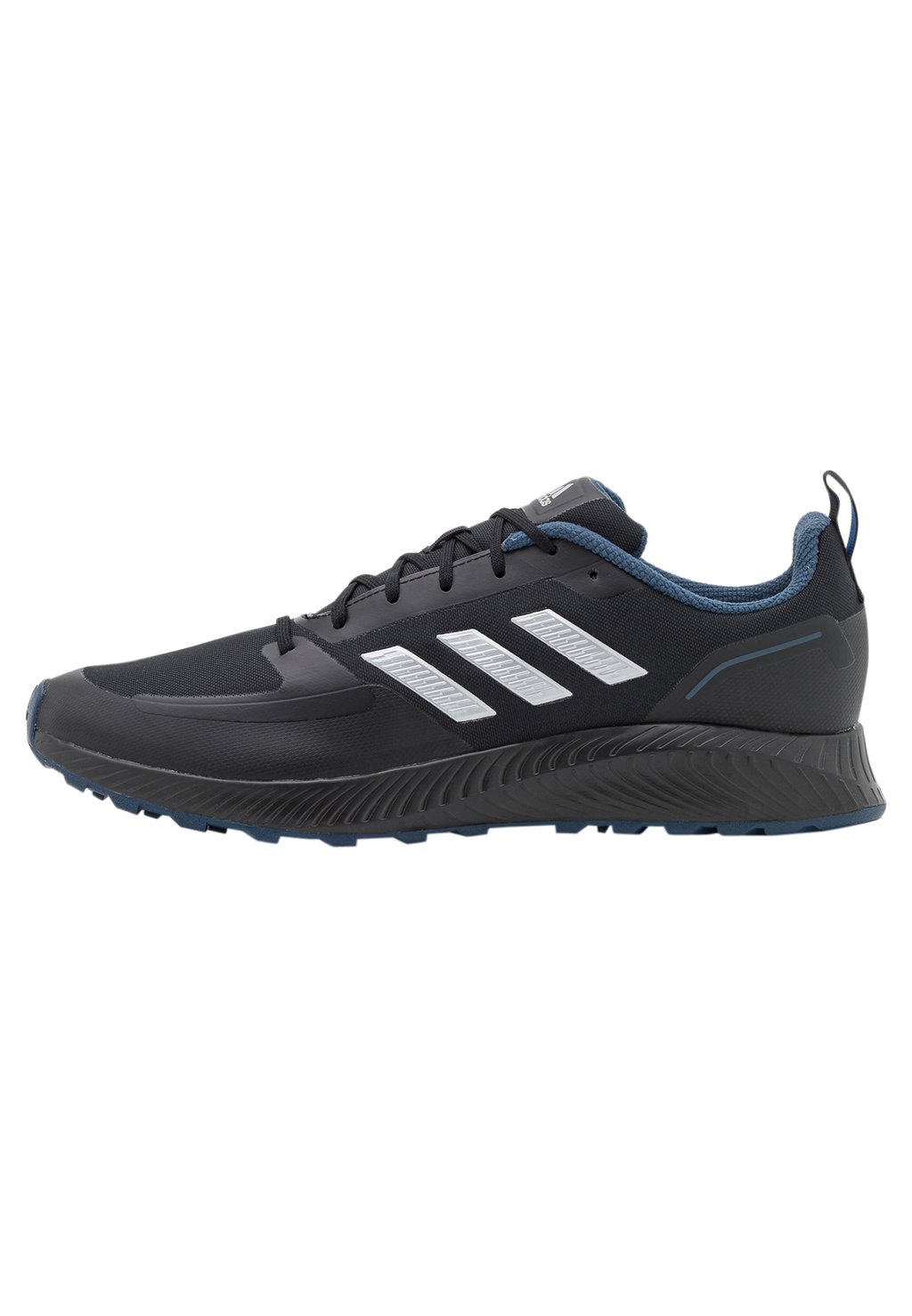кроссовки нейтрального цвета Runfalcon 2.0 Tr Adidas, цвет core black/silver metallic/crew navy