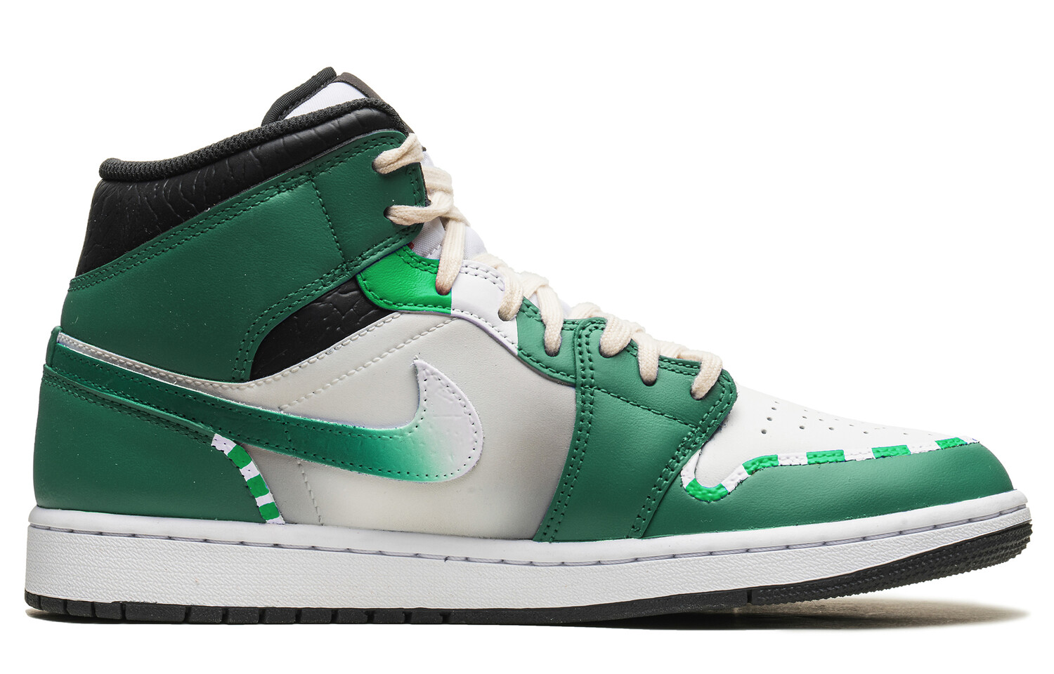 

Кроссовки Jordan AJ1 Vintage Basketball Shoes Men Mid-top Green/White, зеленый