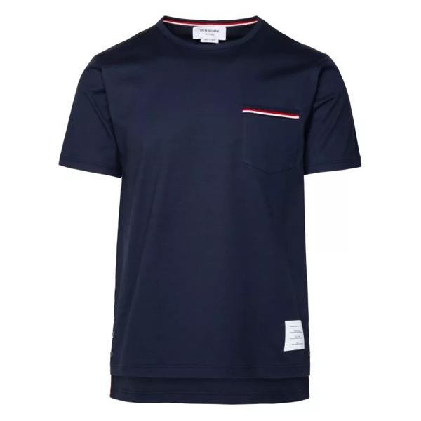 Футболка navy cotton t-shirt Thom Browne, синий