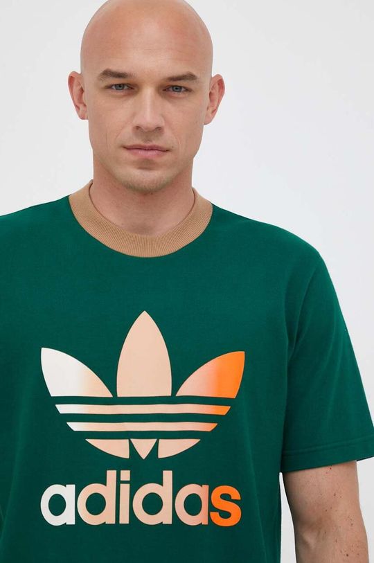цена Хлопковая футболка adidas Originals, зеленый