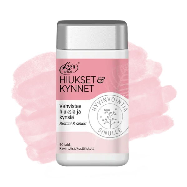 

Витамины Ladyvita Hiukset & Kynnet для волос и ногтей, 90 таблеток