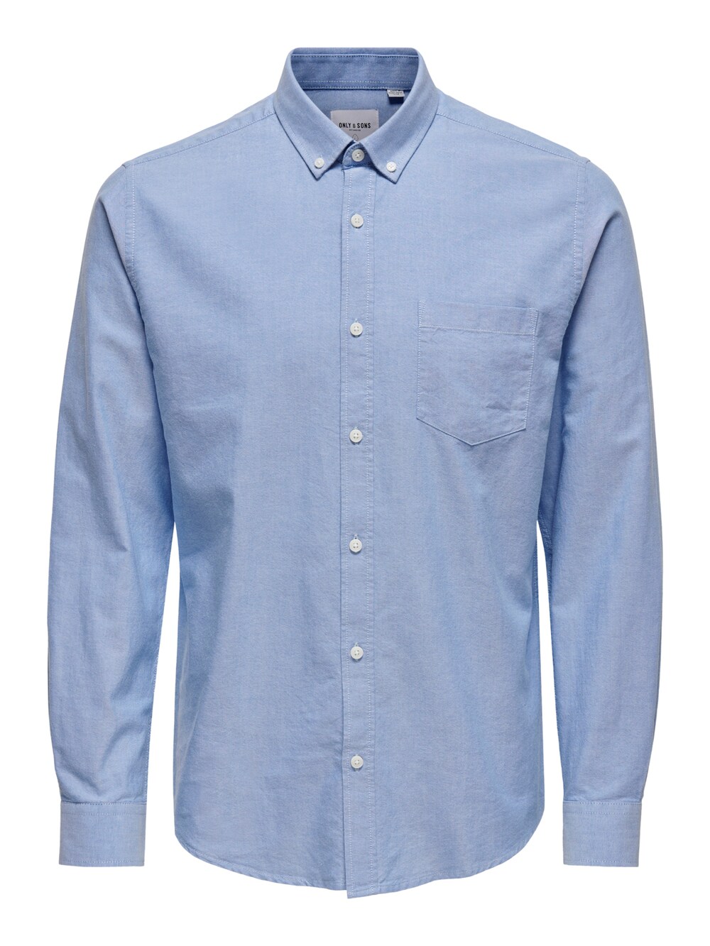 Рубашка узкого кроя на пуговицах Only & Sons Alvaro, дымчатый синий