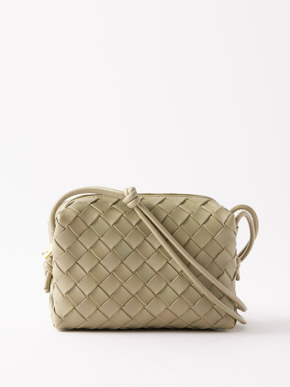 

Миниатюрная сумка через плечо loop из кожи intrecciato Bottega Veneta, коричневый