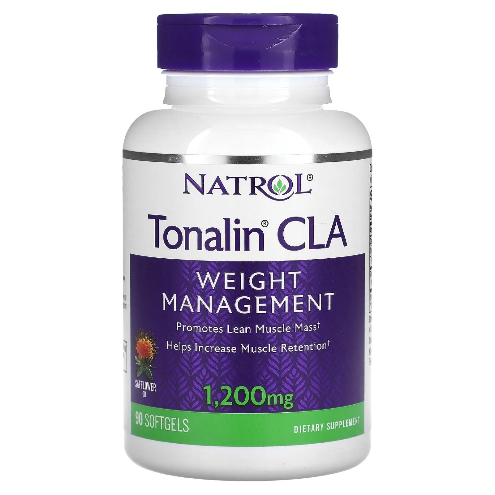 natrol cla tonalin 1200 мг 60 шт нейтральный Natrol Tonalin с содержанием сопряженной линолевой кислоты (CLA) с сафлоровым маслом 90 капсул